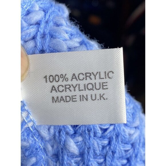 Glamorous Woman’s Blue Slouchy Boyfriend Oversized Sweater Cardigan SZ M - Picture 5 of 6